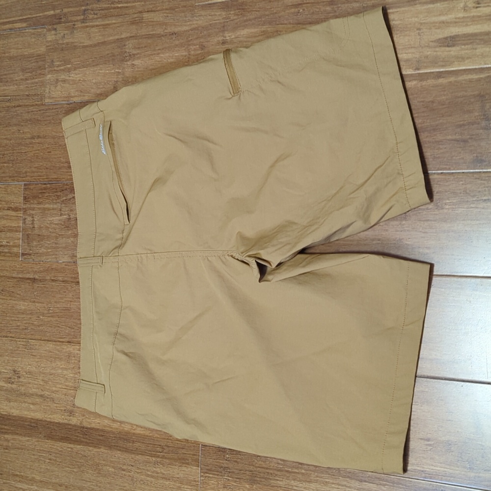 Eddie Bauer Nylon Stretch Burlwood Brown Shorts Waist 38 - Picture 7 of 11